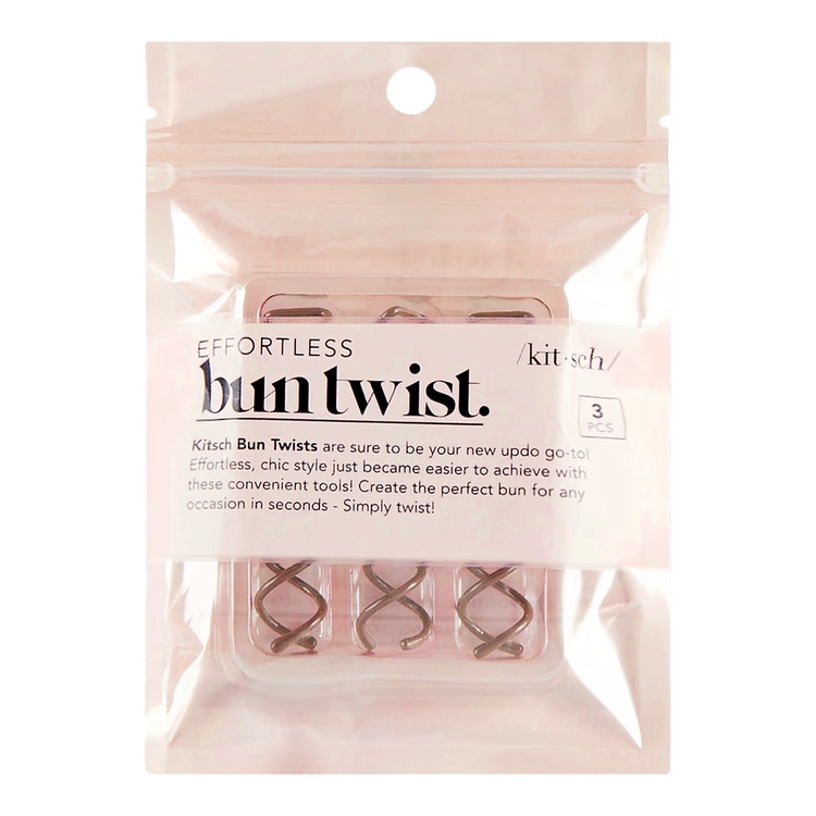 Brown Bun Twists - Pinzas en espiral, sujeta el cabello todo el día