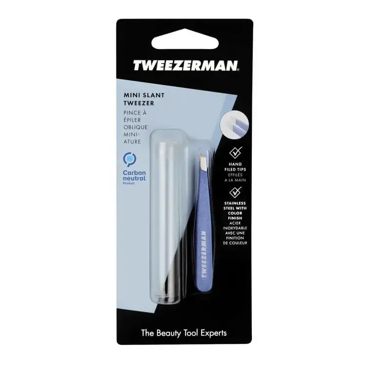 Mini Slant Tweezers Pinza de punta inclinada precisión para cejas