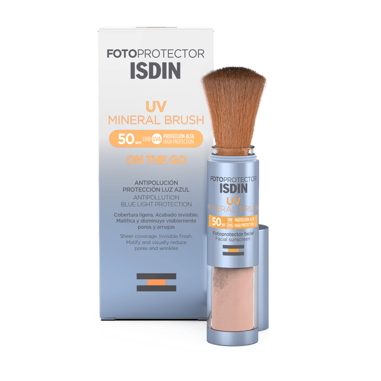 UV Mineral Brush - Protector solar facial, efecto antipolución y alta protección SPF 50+
