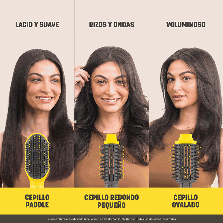 Triple Shot - Cepillo secador y estilizador, logra un blowout perfecto