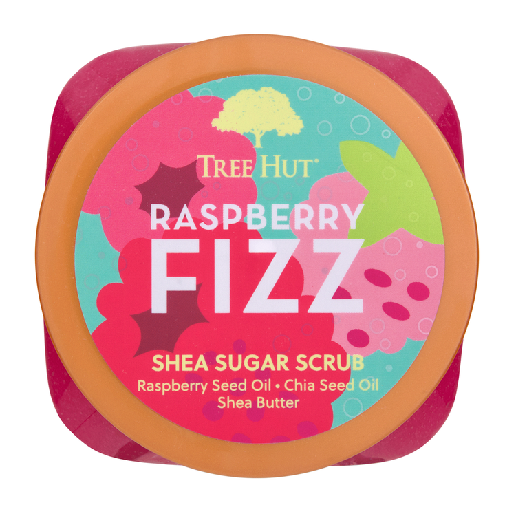 Shea Sugar Scrub Raspberry Fizz - Exfoliante corporal, deja la piel suave y tersa