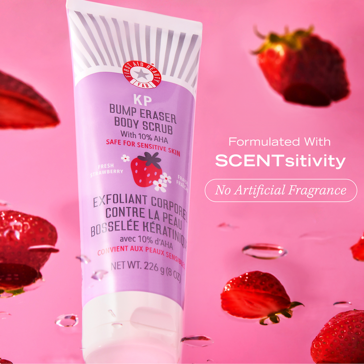 KP Bump Eraser Body Scrub Fresh Strawberry Exfoliante corporal, tamaño para viaje