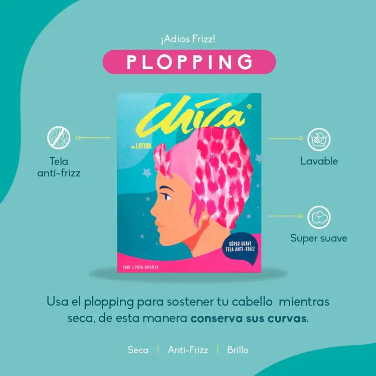 Plopping - Toalla para el cabello, antifrizz