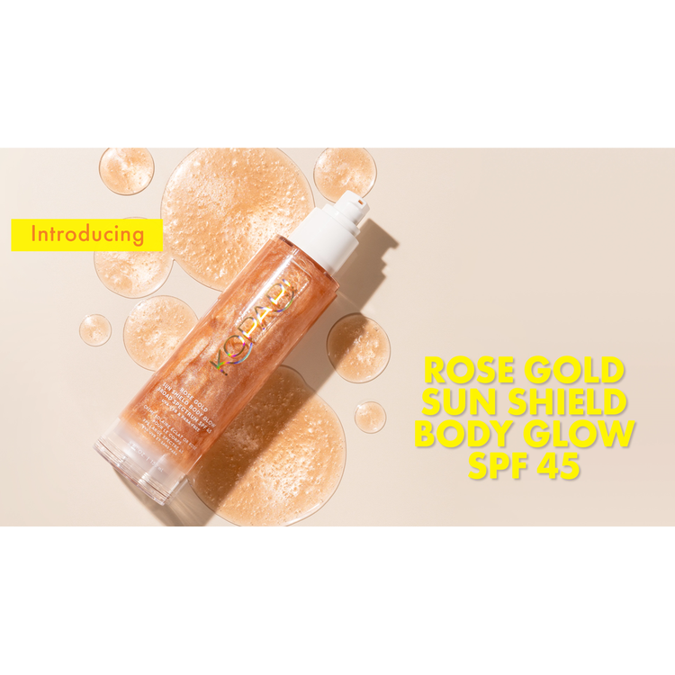 Rose Gold Sun Shield Body Glow - Gel corporal, protección solar