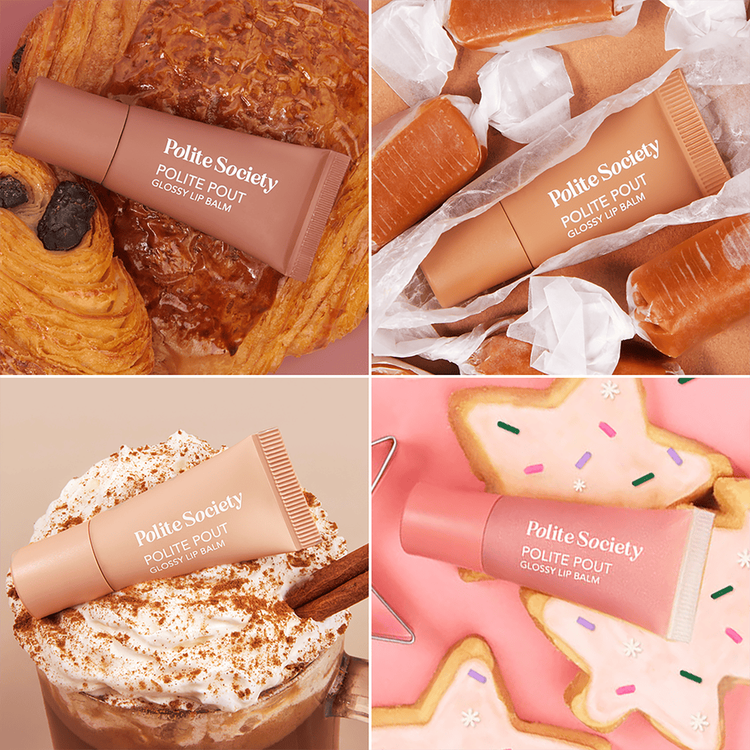 Naughty & Nice Neutrals - Set de 4 glossy lip balms, edición limitada