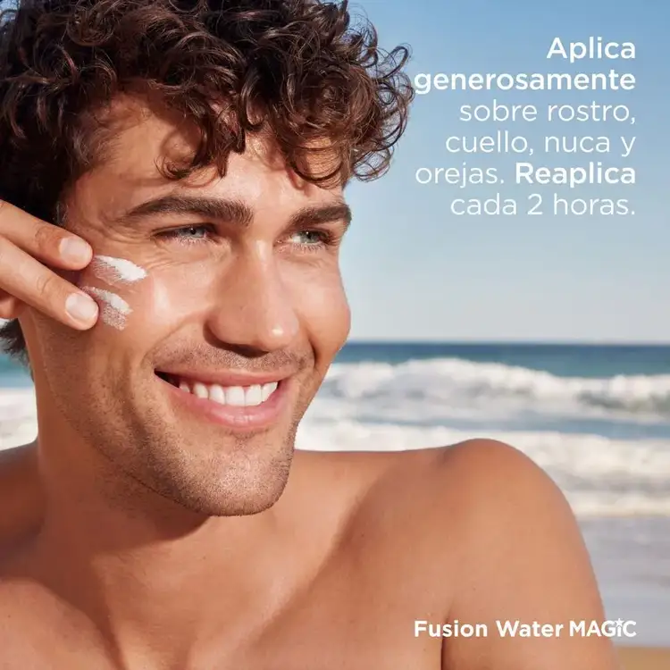 Fusion Water Magic - Protector solar facial, ultraligero de absorción inmediata