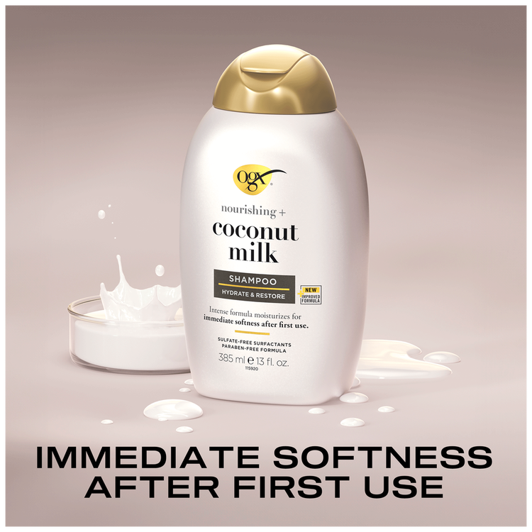 OGX Nourishing Coconut Milk - Shampoo, con leche de coco