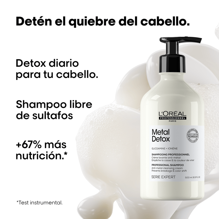 Metal Detox - Shampoo, menor riesgo de quiebre