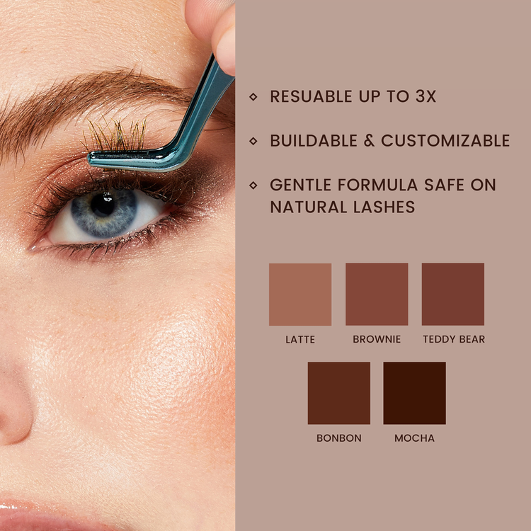 Falscara Extensiones de pestañas individuales duración de hasta 10 días con el uso de Overnighter