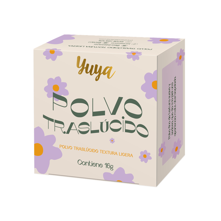 Polvo traslúcido apariencia mate aterciopelada