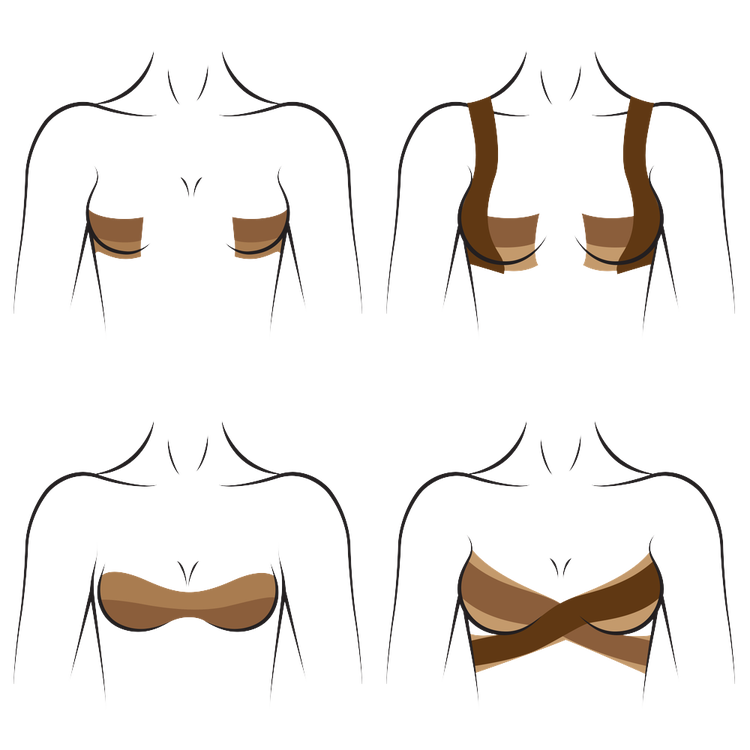 Body Contour Tape Adhesivo para bra elástico y resistente