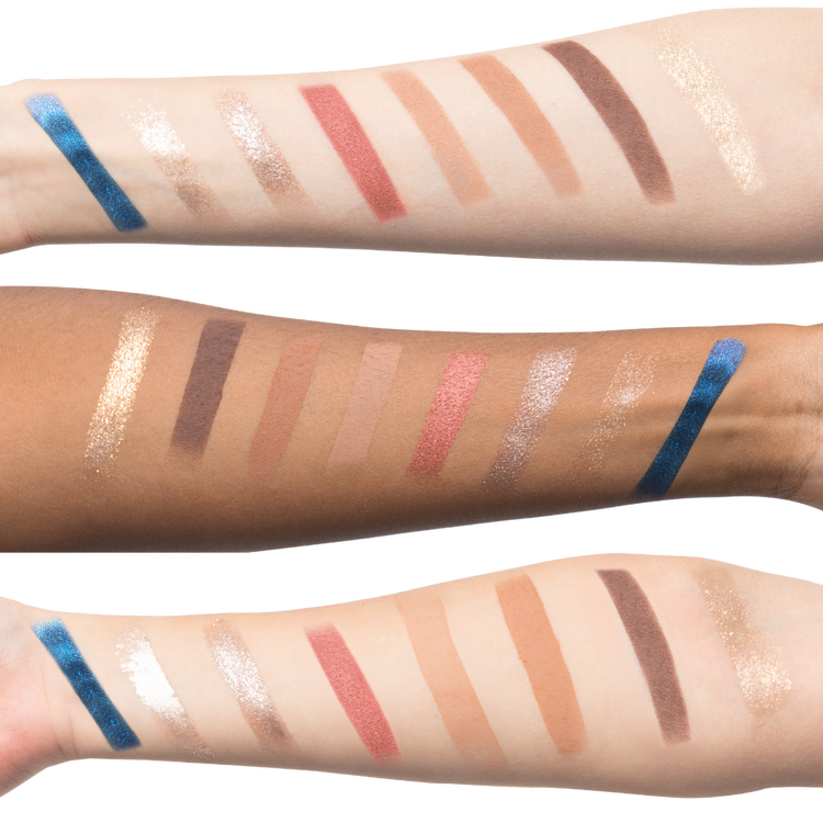 La Mil Sombras - Paleta de sombras, con brocha doble 2 en 1