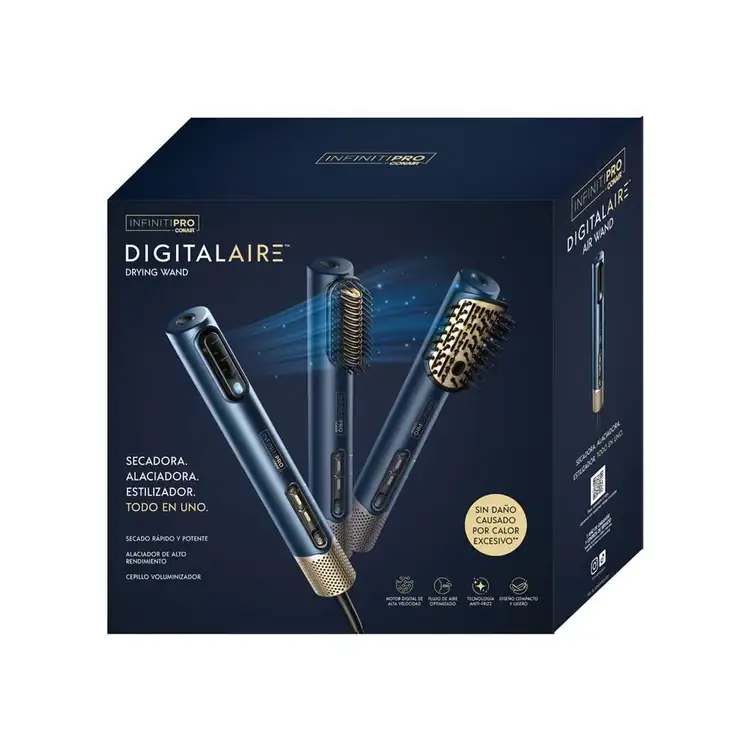 Conair DigitalAire - Secadora airwand 2 en 1 color azul
