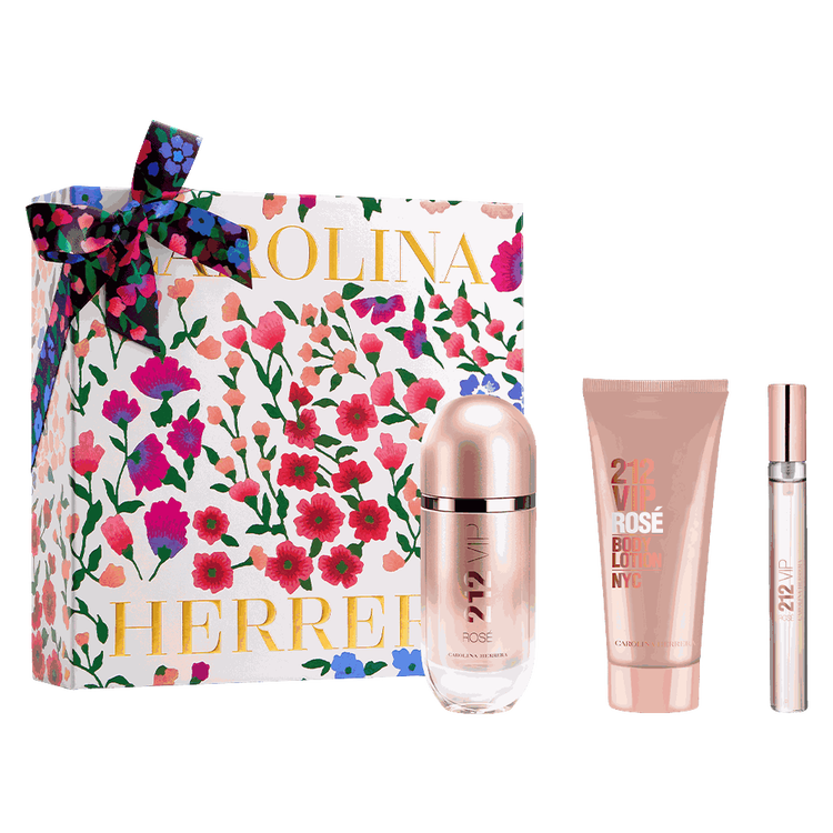 212 VIP Rosé - Set de regalo, eau de parfum 80 ml + loción corporal 100 ml + eau de parfum 10 ml