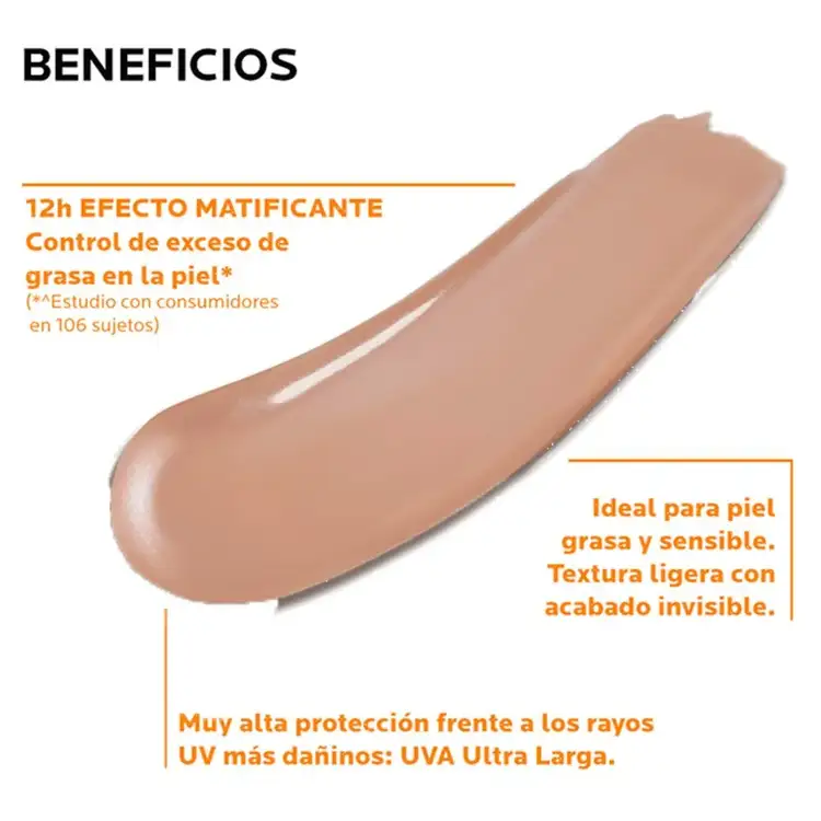 Anthelios - Protector solar facial, con color matificante