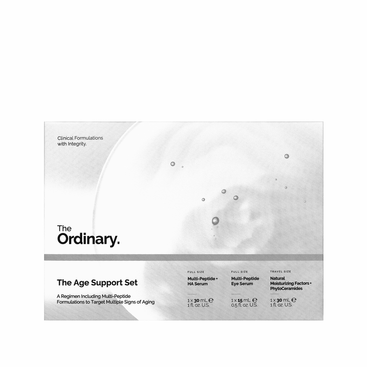 The Age Support - Set antiedad, Natural Moisturizing + Multi-Peptides Serum + Multipeptide Serum de ojos