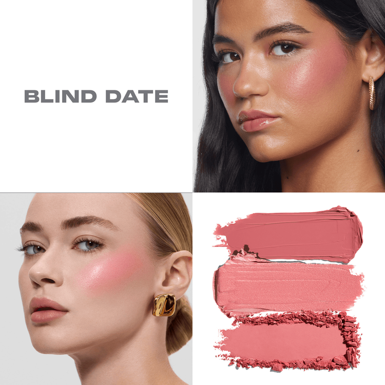 Cheek Thrills - Multi- Finish Face Trio, paleta de blush en 3 acabados: satinado, bálsamos luminoso y polvo