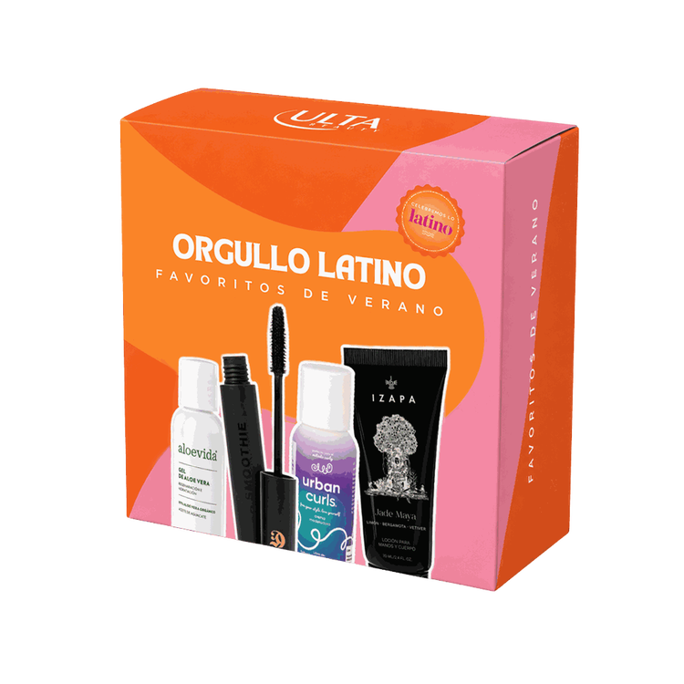 Orgullo Latino - Set de favoritos de verano, gel de alore vera + máscara de pestañas + crema + loción para manos