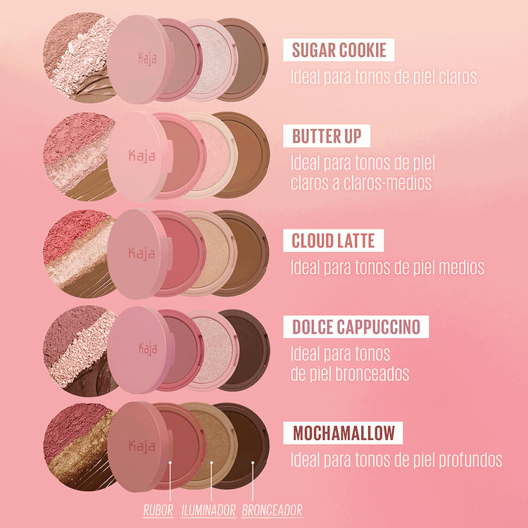 Play Bento - Trio de maquillaje, bronceador, iluminador y rubor