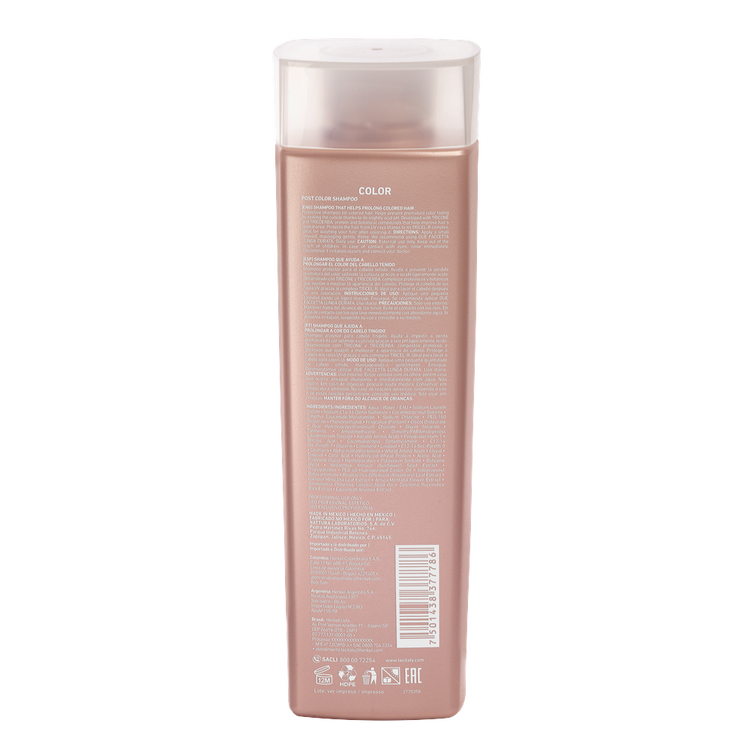Post Color - Shampoo, para cabello teñido