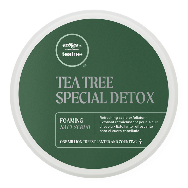 Tea Tree Special Detox Foaming Salt Scrub Enjuague exfoliante exfolia y limpia el cuero cabelludo