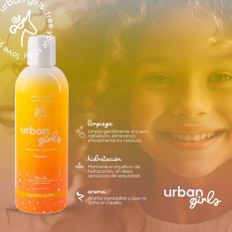 Urban Girls - Shampoo, para cabello rizado