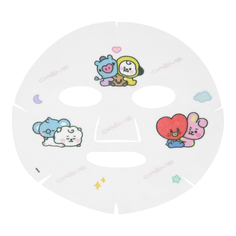 Bt21 Glowy Like Universtar Printed Essence Mascarilla promueve la elasticidad