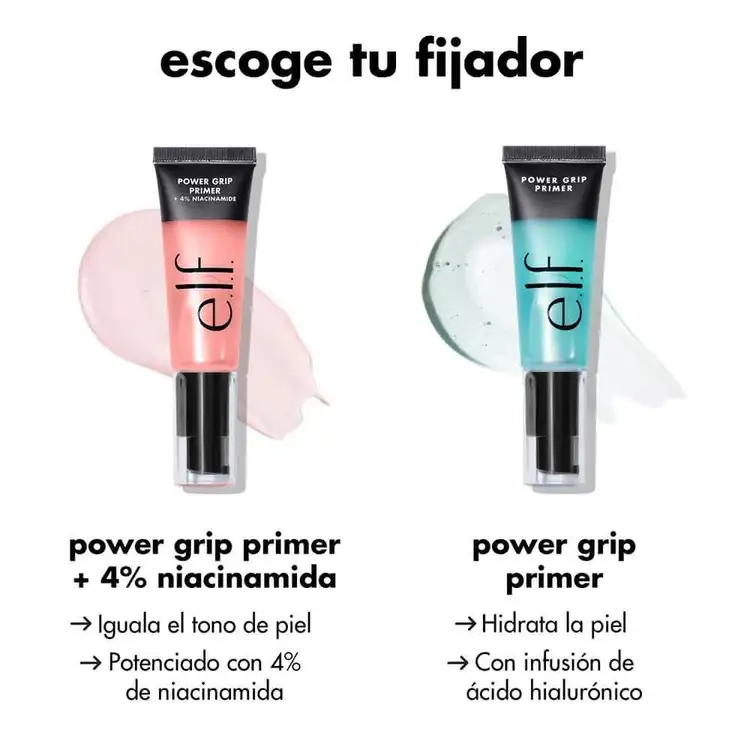 e.l.f. Power Grip Primer + 4% Niacinamide Prebase facial de maquillaje a base de gel con 4% de niacinamida