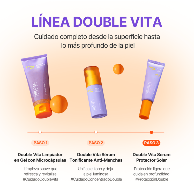 Double Vita Watery - Suero facial, protege contra rayos dañinos del sol