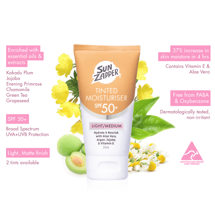 Tinted Moisturizer - Protector solar, con SPF 50+