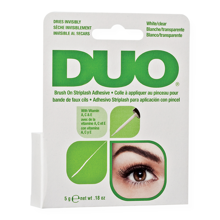 Duo Brush-On Adhesive With Vitamins Adhesivo para pestañas con pincel ultradelgado aplicación precisa con pincel.