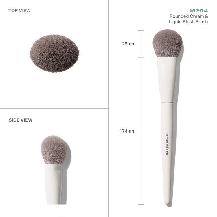 M204 Rounded Brocha para rubor aplica y difumina