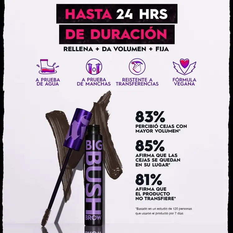 Big Bush Brow Gel - Gel para cejas, da volumen y fijación duradera