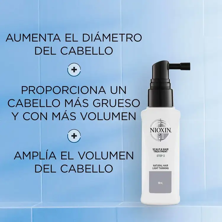 Sistema 1 - Tratamiento capilar, para cabello natural con adelgazamiento capilar