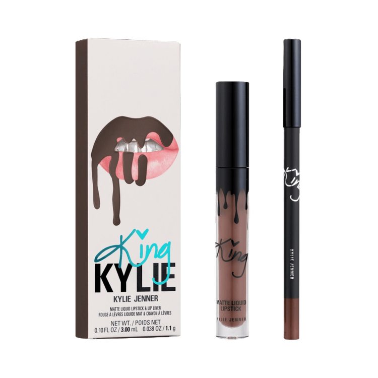 Kylie Cosmetics King Kylie Collection - 2-Piece Matte Lip Kit, lip kit acabado mate con cobertura completa