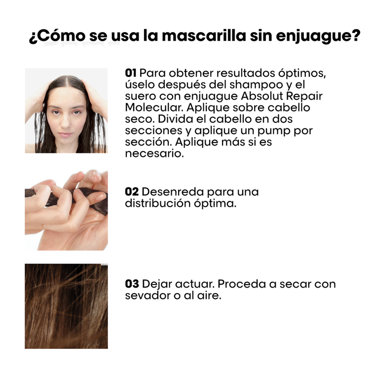 Absolut Repair Molecular - Mascarilla, fortalece, repara y reduce quiebre