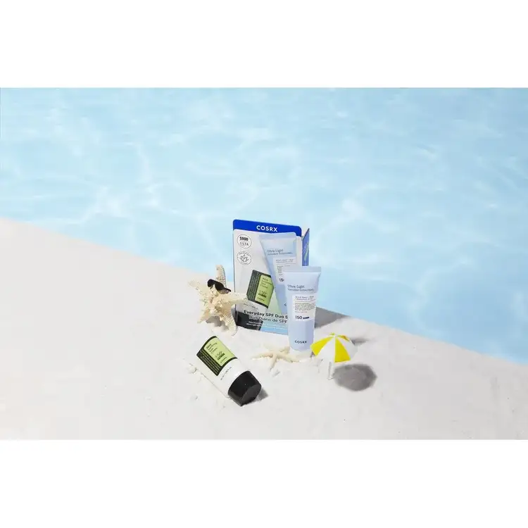 Everyday SPF Duo - Set de protección solar, crema solar con aloe + protector solar con ácido hialurónico