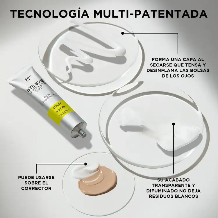 Bye Bye Under Eye Bags Tratamiento ojos atenua manchas de acné, apto para piel sensible