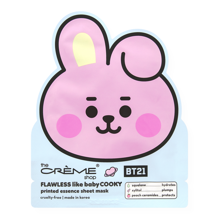 Bt21 Flawless Like Baby Cooky Printed Essence Mascarilla hidrata la piel