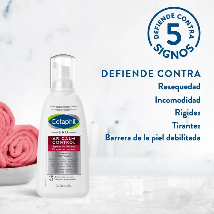 Pro Ar Calm Control Espuma de limpza limpia suavemente sin resecar ni irritar