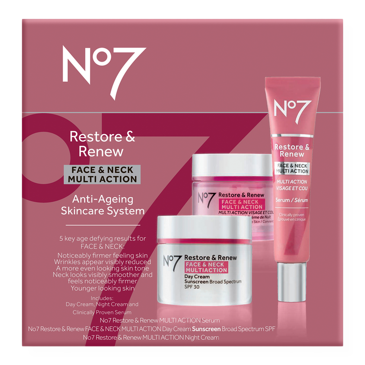 Restore & Renew Multi Action - Kit anti envejecimiento, para cara y cuello