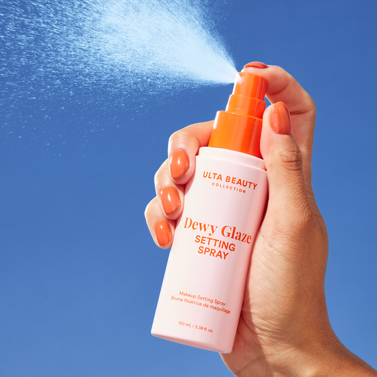 Dewy Glaze - Spray fijador de maquillaje, acabado hidratado y luminoso