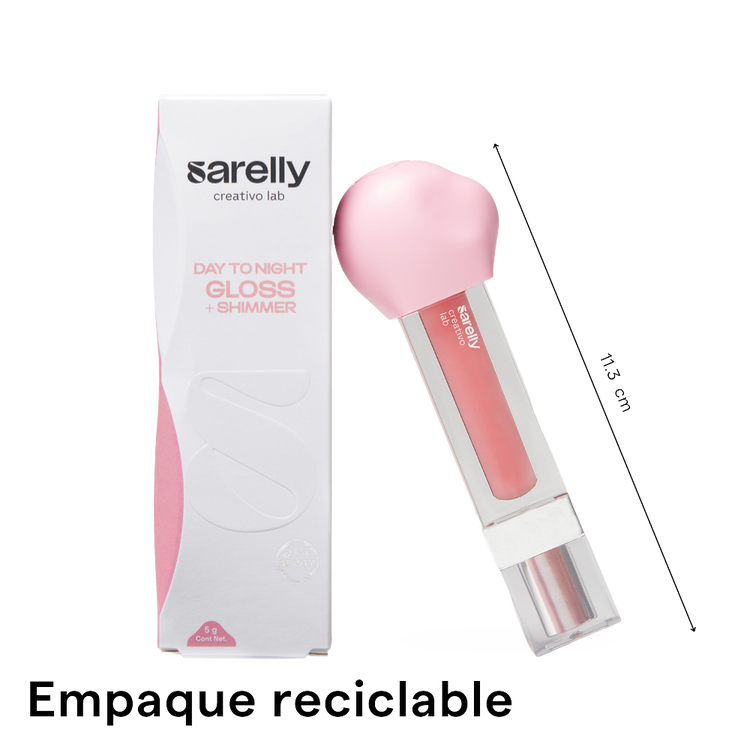 Gloss + Shimmer - Brillo labial y brillos sueltos, hidratante