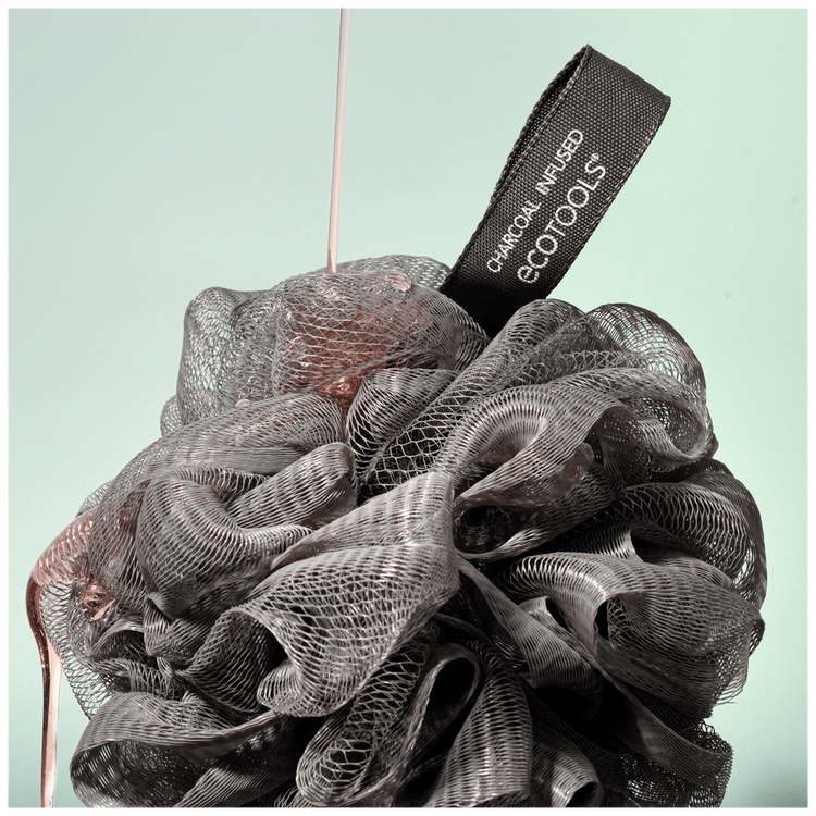 Eco Tools Charcoal Ecopouf - Esponja de carbón activado, para uso en ducha