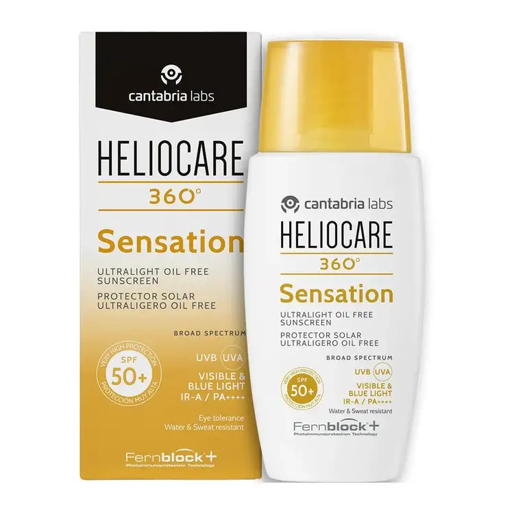 Sensation SPF 50+ Protector solar facial de textura ultraligera transparente