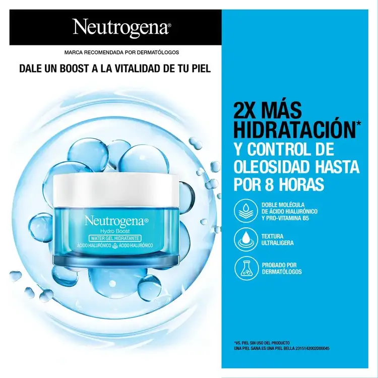 Hydro Boost - Crema facial en gel, hidratante con ácido hialurónico