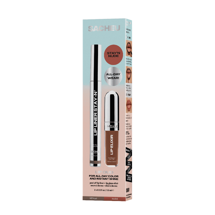 Lip Liner STAY-N® & Lip Elixir Bundle STAY'N NUDE - Lip combo, delineador de labios y brillo labial