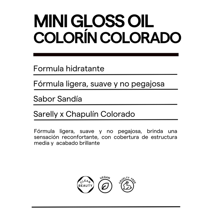 Chapulín Colorado x Sarelly - Mini Gloss Oil + Cardio Baby Bag