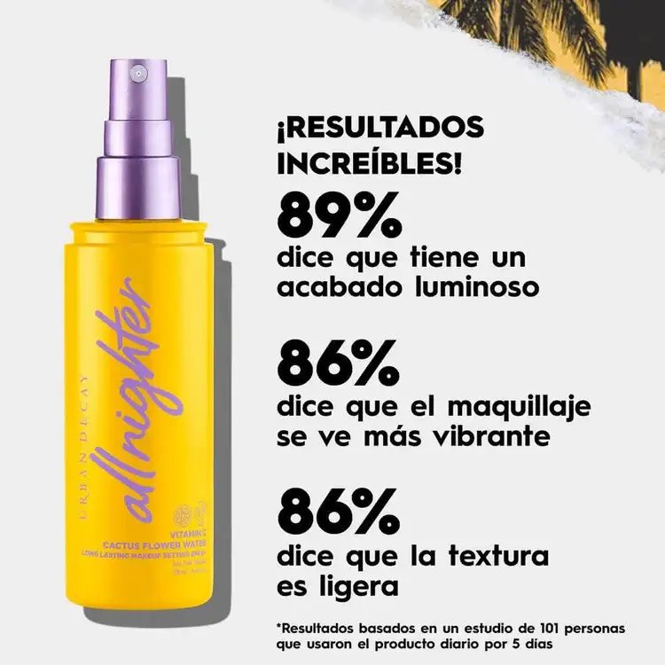 All Nighter Setting Spray - Fijador de maquillaje, aspecto fresco de larga duración