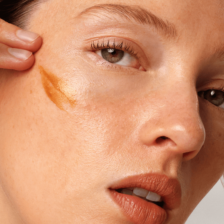 Peach Gel Bronze Drops Gel cepillo compacto polvo/crema suave